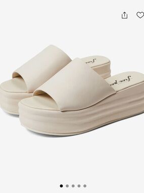Free People Cream Slide Mules